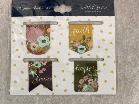 FAITH HOPE LOVE MAGNETIC BOOKMARKS-1636 Sale