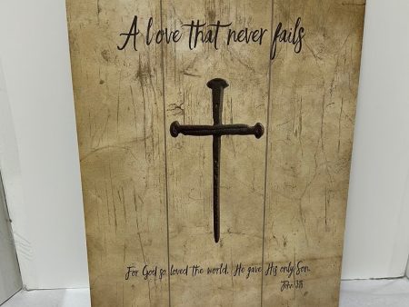 CROSS OF NAILS PALLET SIGN-4647 Online Hot Sale