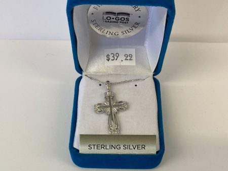 STERLING NECKLACE ELEGANT CROSS-5322 on Sale