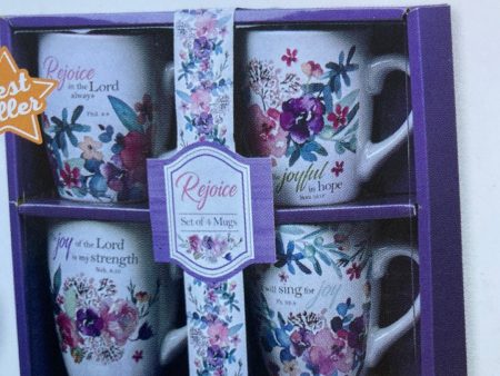 REJOICE & JOY SET 4 MUGS-2534 Online