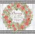 CIN1929 - Merry Christmas & Happy New Year Wreath - 12x12 Sale