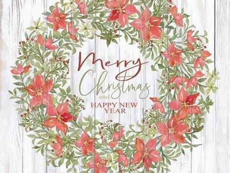 CIN1929 - Merry Christmas & Happy New Year Wreath - 12x12 Sale