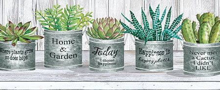 CIN1814A - Galvanized Pot Succulents II - 36x12 Sale