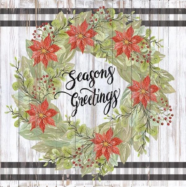 CIN1931 - Seasons Greetings Wreath - 12x12 Sale