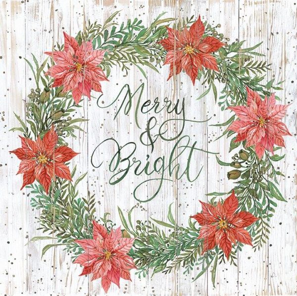 CIN1930 - Merry & Bright Wreath - 12x12 Online Hot Sale